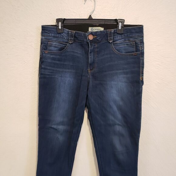 Democracy Ab Technology Skinny Jeans Size 12 Elastic Waist Stretch Blue - Picture 4 of 6